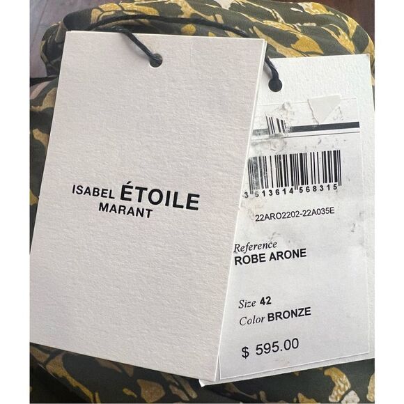 MARANT ÉTOILE Floral-Print Wrap Dress NWT Size 42 / USA XL - Picture 11 of 11